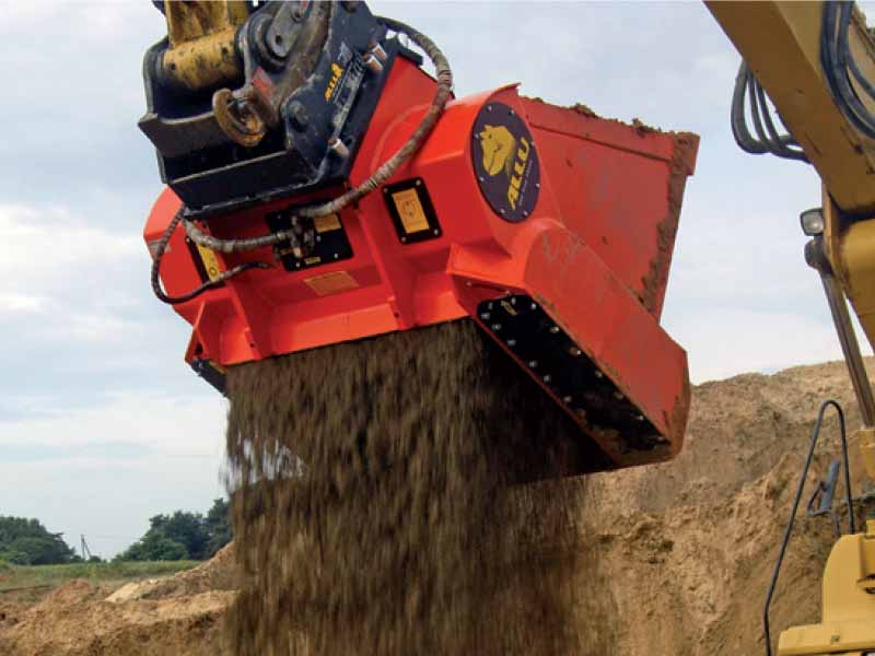 Allu dirt screening bucket for excavator