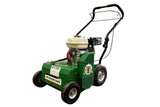 Green power rake with 'Art's Rental' branding