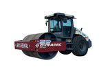 Red and white smooth drum roller with 'Art's Rental' branding