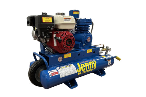 Blue portable air compressor