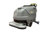 Gray floor scrubber with Karcher branding