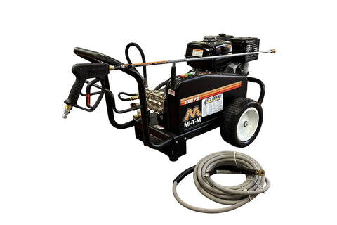 Pressure washer with hose