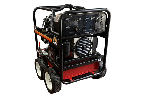 Red and black portable generator