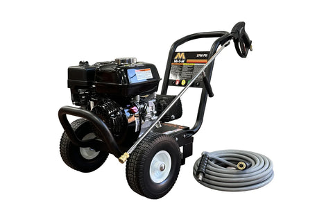 Pressure washer with hose