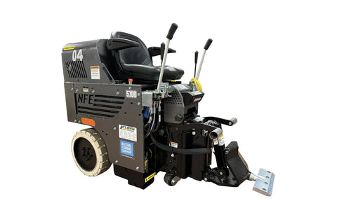 Gray ride-on tile stripper