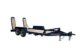 Blue trailer with two axles