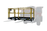 Yellow and black platform on telehandler