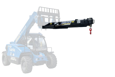 black jib crane attachment for forklift