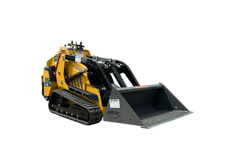 Small yellow loader with gray bucket