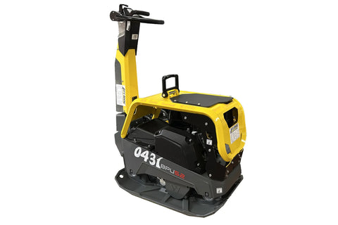 Yellow and black plate tamp with Art's Rental branding