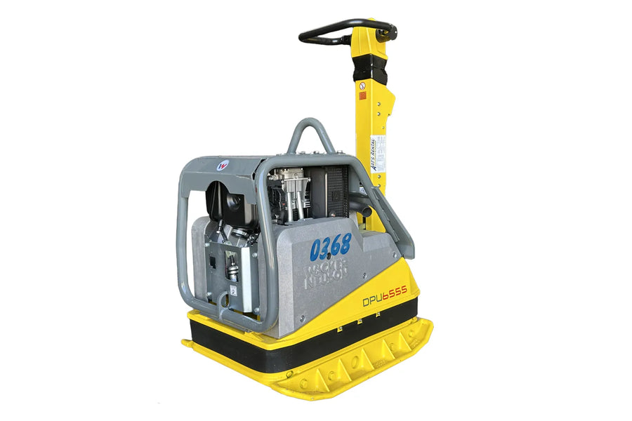 Yellow and gray plate tamp