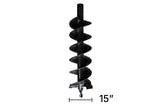 A 15 inch auger bit for skid steer or mini excavator