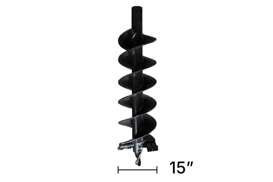 A 15 inch auger bit for skid steer or mini excavator