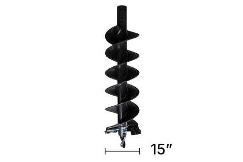 A 15 inch auger bit for skid steer or mini excavator