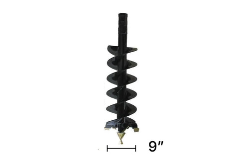 A 9 inch auger bit for skid steer and mini excavator
