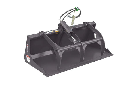 Heavy-duty grapple bucket attachment