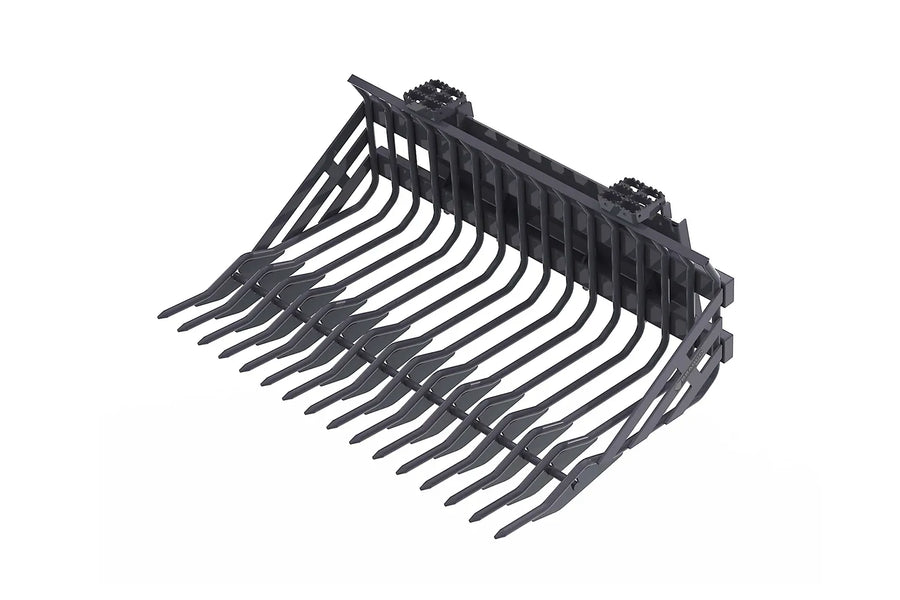 Rock bucket attachment for skid steer.