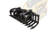 Brush grapple attachment for skid steer.
