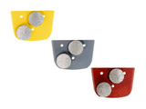 Magna-Trap double dyma-dots in yellow grey and red
