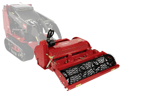 Red soil cultivator with 'Toro' branding