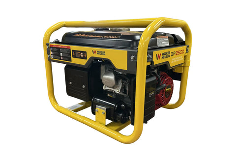 Yellow and black generator with Wacker Neuson branding