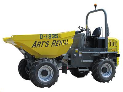 Dumper 4.5 Yard, Ride-On with Rubber Tires, Diesel Powered