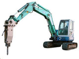 Excavator with Hoe Ram, 80VX IHI, Diesel Powered