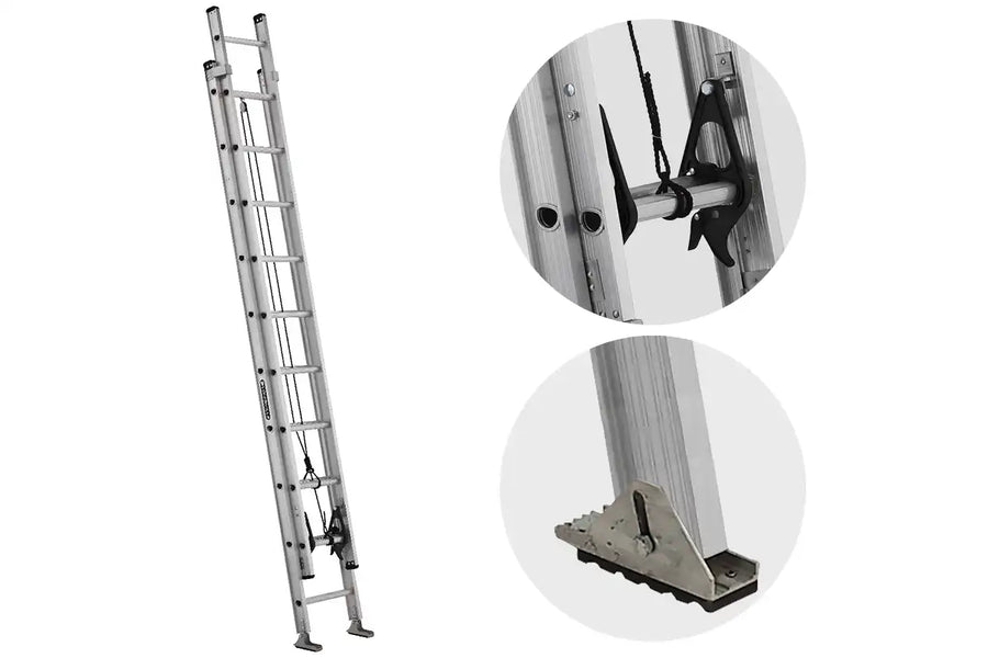 Louisville AE2220 aluminum extension ladder