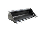 Tooth bucket for skid steer.
