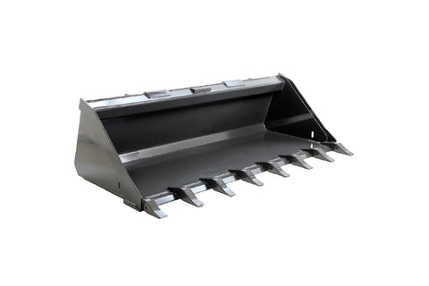 Tooth bucket for skid steer.