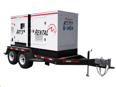 Towable Generator 100KW, Diesel Powered, Single Phase or 3-Phase