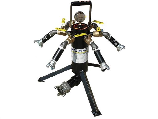 Air Line Splitter 6-Way with Valves, 1.5" Air Inlet