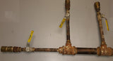 Propane In Line Splitter, 4-Way with Valves