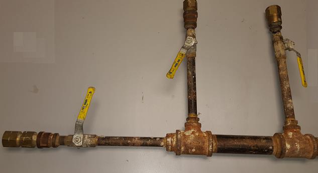 Propane In Line Splitter, 4-Way with Valves