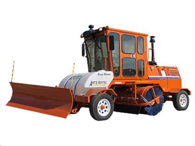 4 Wheel Sweeper with Blade 8' Broom, Diesel Powered