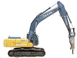 Excavator with Hoe Ram, 350G John Deere, Diesel Powered